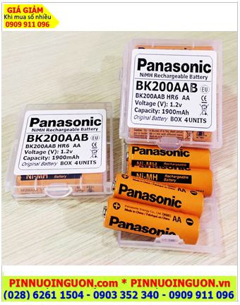 Pin Mirco Pin Karaoke Pin sạc 1.2v AA1900mAh Panasonic BK200AAB chính hãng (Box 04 viên)